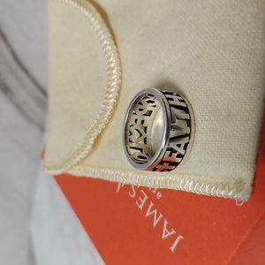 James Avery Sterling silver Faith Hope & Love ring